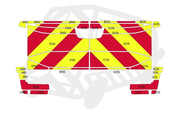 Isuzu DMAX DL40/V-CROSS 2025 Type A Chevron Kit