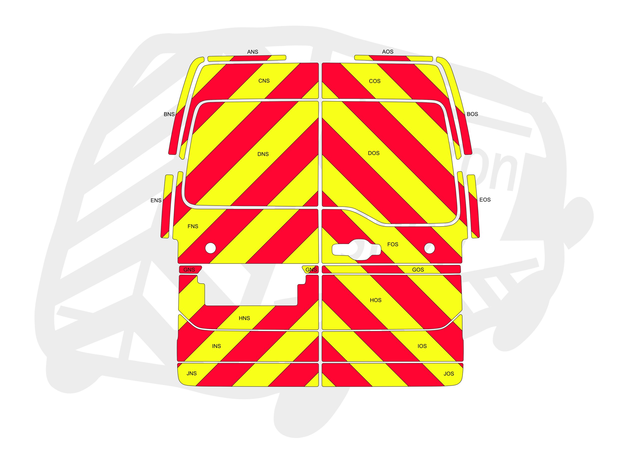 Renault Master 24-PR HR Type C (No Badge) Chevron Kit