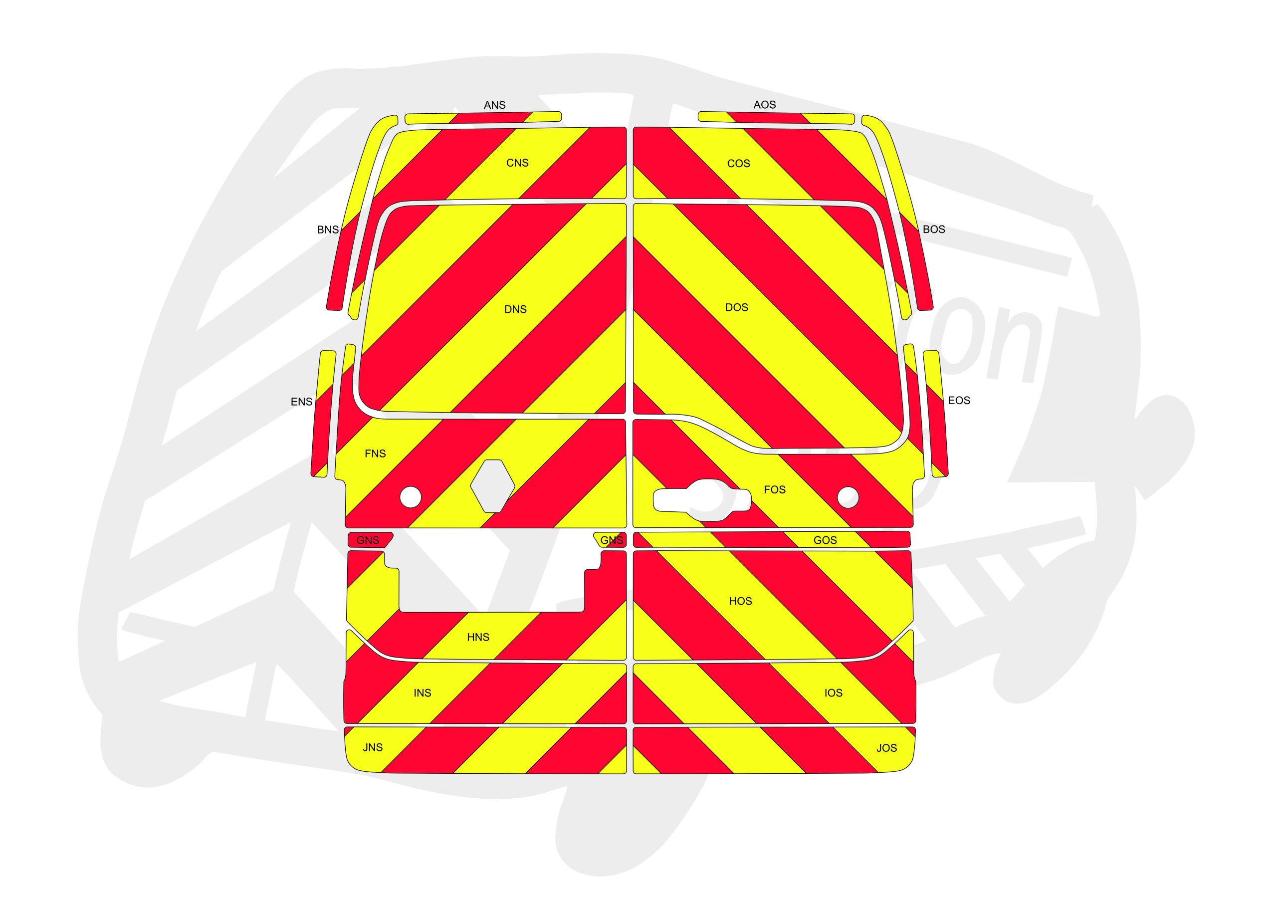 Renault Master 24-PR HR Type C Chevron Kit